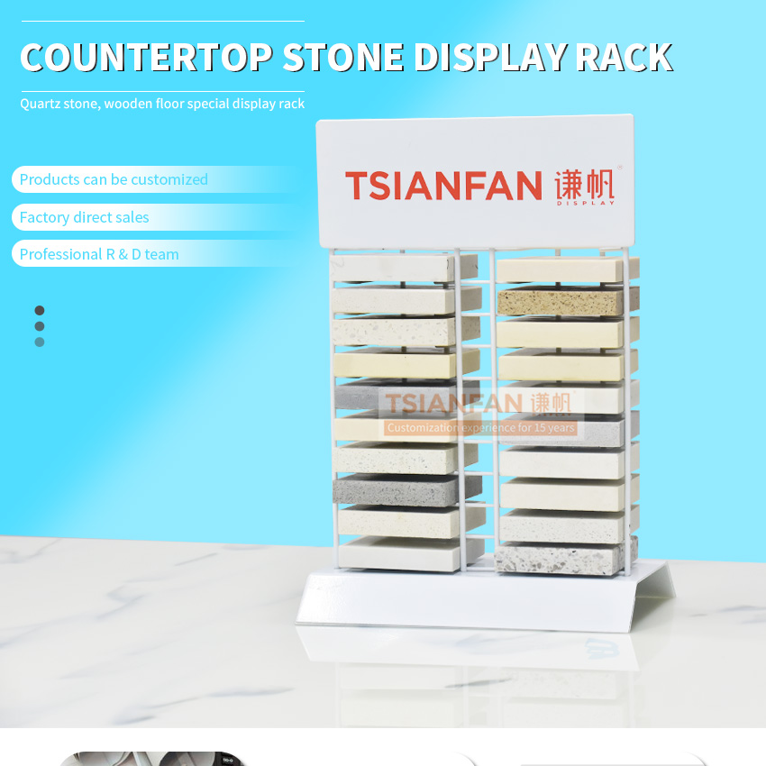Quartz stone sample countertop display rack