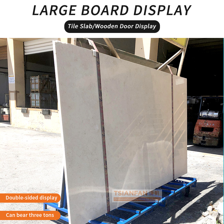 Large tile slab display rack and large plate frame A frame