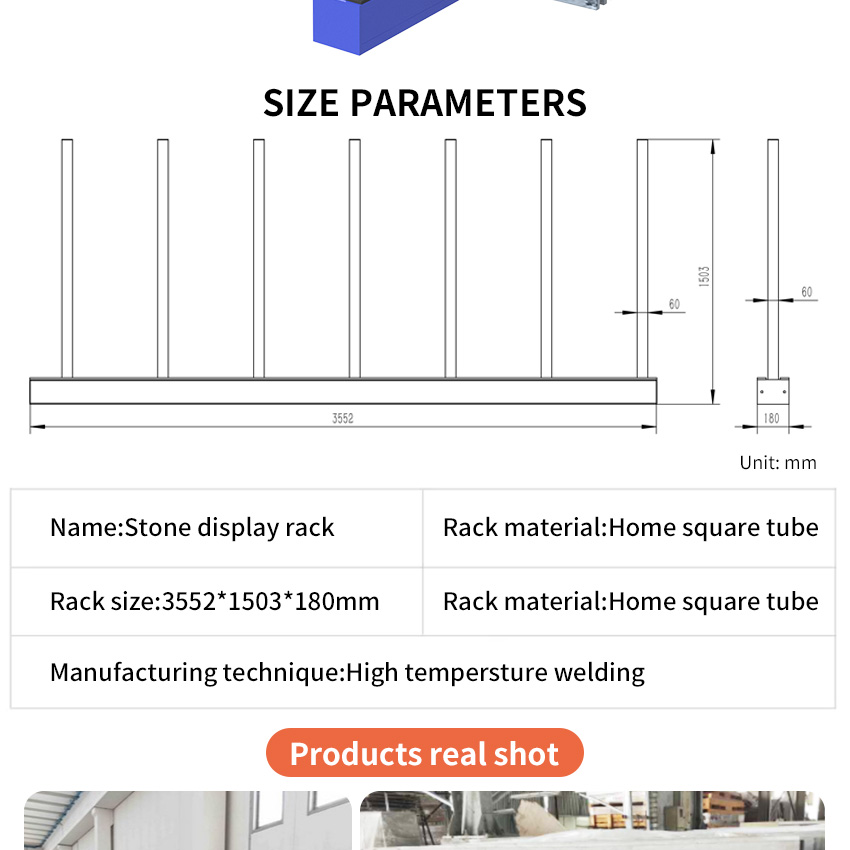 Large slab display frame custom wholesale display rack