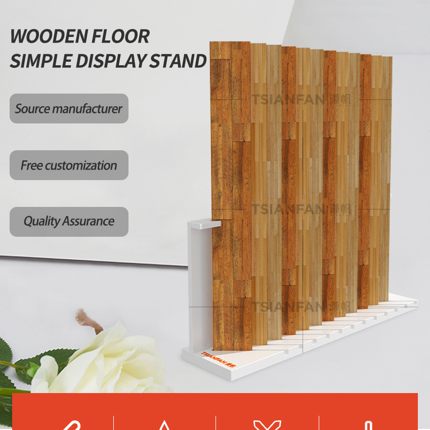 Wooden Flooring Stand Hardwood Display Racks Hot Sale Floor Wood Rack