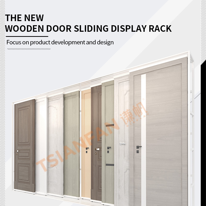 Showroom Design Customize door push pull sliding display rack