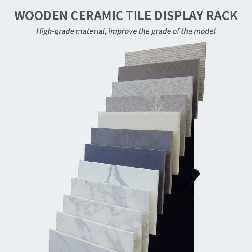 Wood Granite Quartz Tile Sample desktop Countertop Display Stand