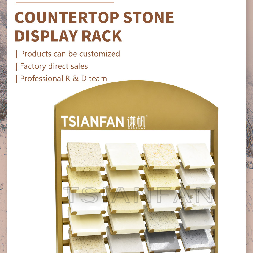 Quartz Stone Countertop Display Rack Stand Metal Marble Tiles Sample