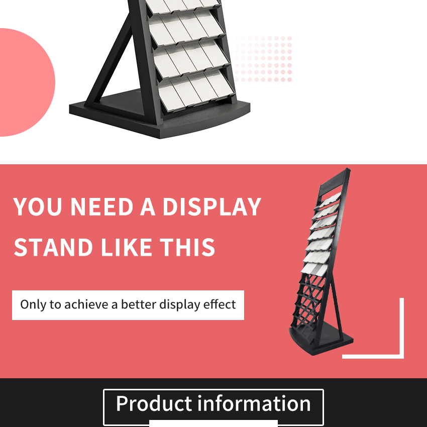 Factory Customized granite tile sample floor stands showing display stand Rack LD023-1