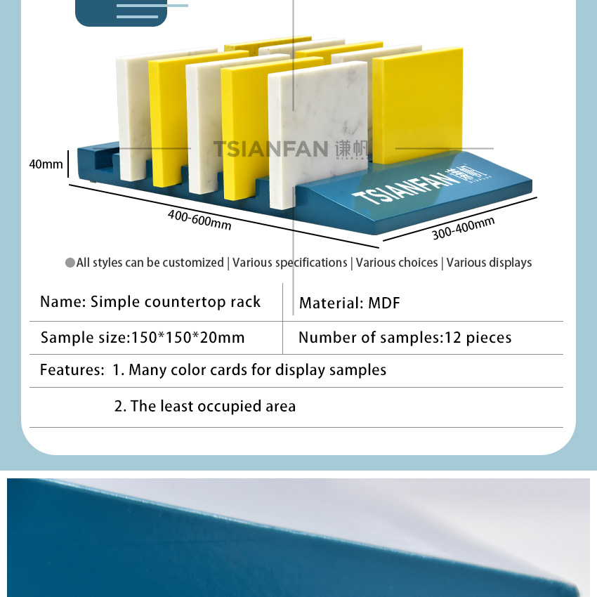 Mdf Tabletop Tile Quartz Sample Display Stand New Design Tile Rack