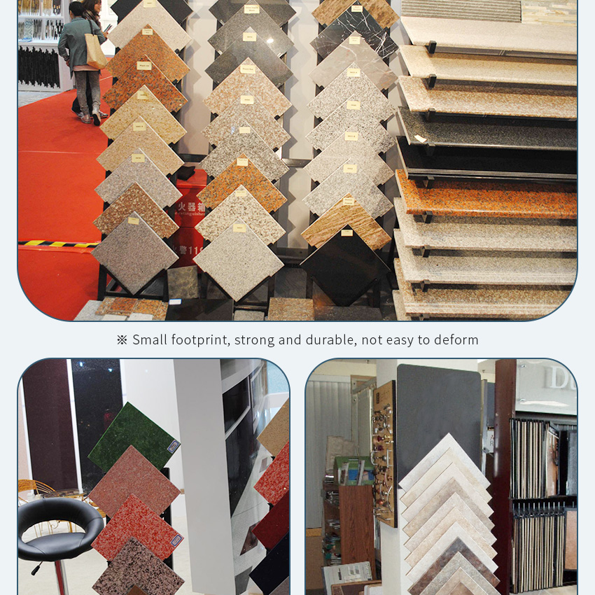 Factory Customize stone show metal shelf Tile Granite Floor stand SRL113