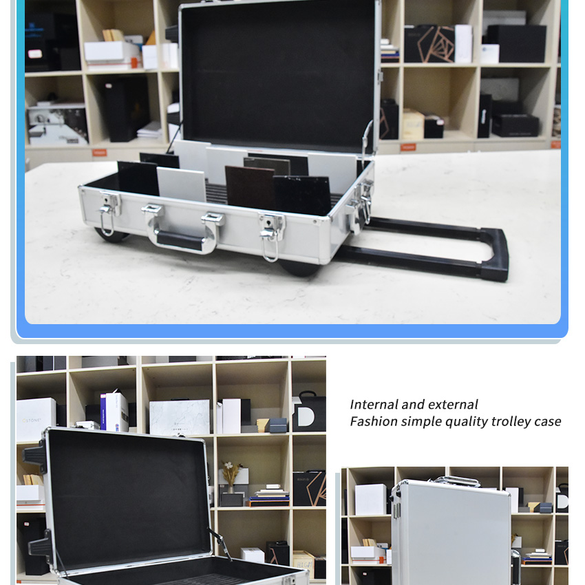 Marble Quartz PackagingTile Display Suitcase Case With Wheel