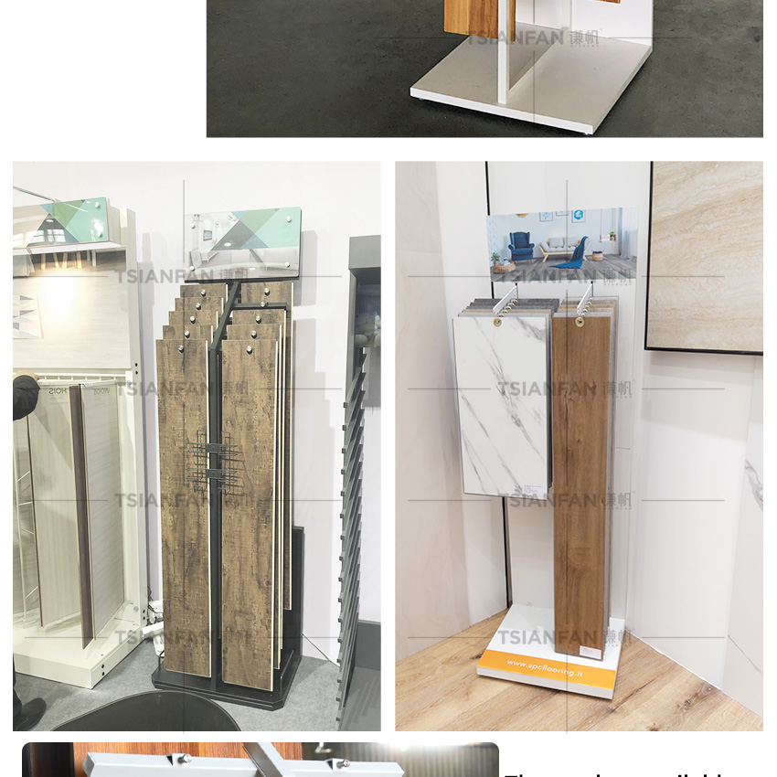 Wood Floor Display Stands Customized metal wood flooring exhibition display racks