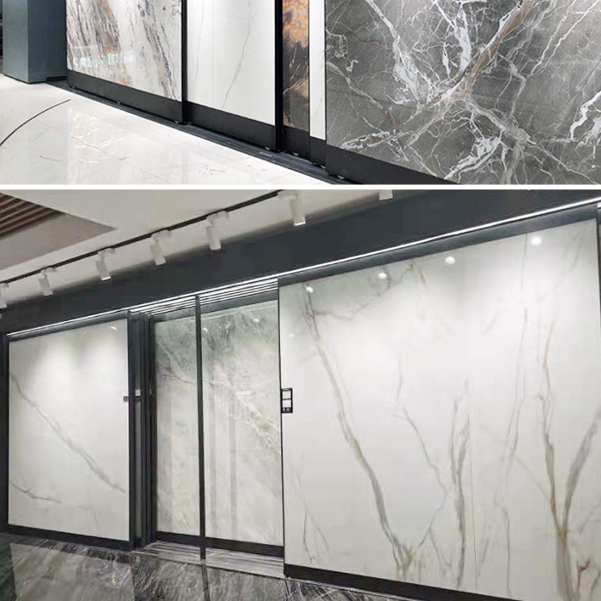 Tile Granite Slab Displays Panel sliding Display Racks For Showroom TL010-2