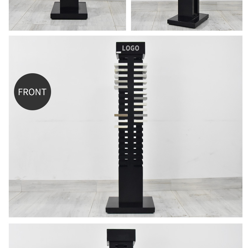 Factory Custom Quartz Metal Tile Sample Stone Stand Display Rack LD015-2