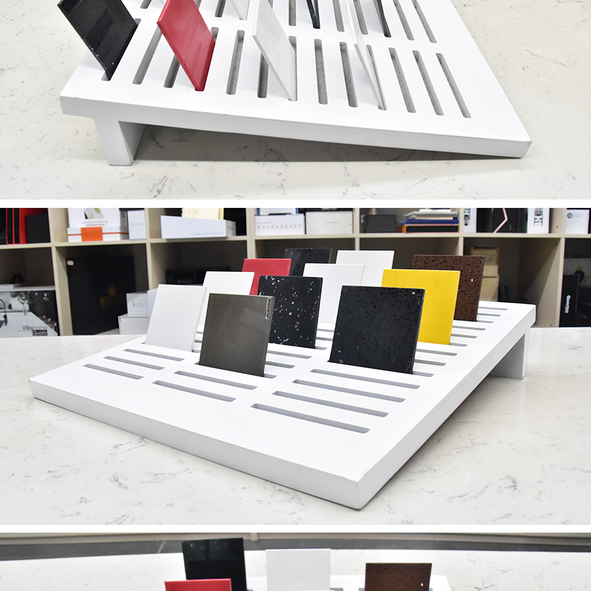 New Design Factory Mosaic Tile Metal stone sample Countertop display rack