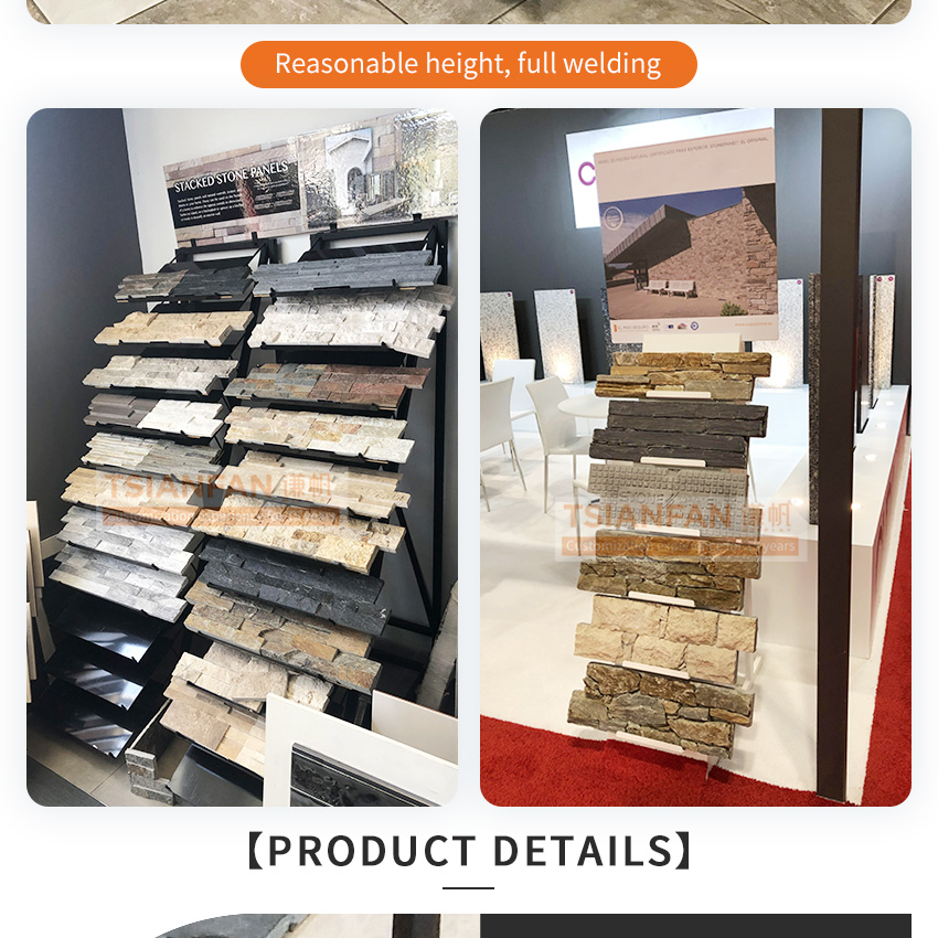 cultural stone Wood floor Ceramic tile samples floor stand display LD030-2