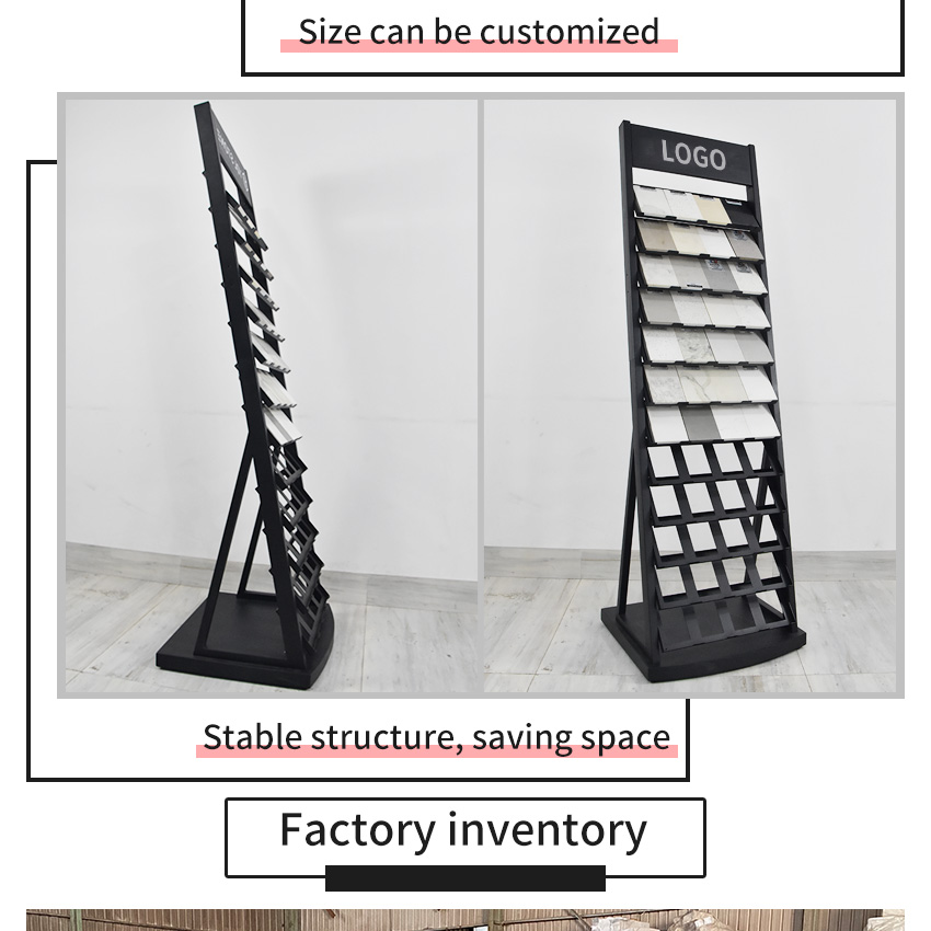 Factory Customized granite tile sample floor stands showing display stand Rack LD023-1