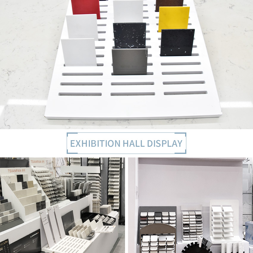 New Design Factory Mosaic Tile Metal stone sample Countertop display rack