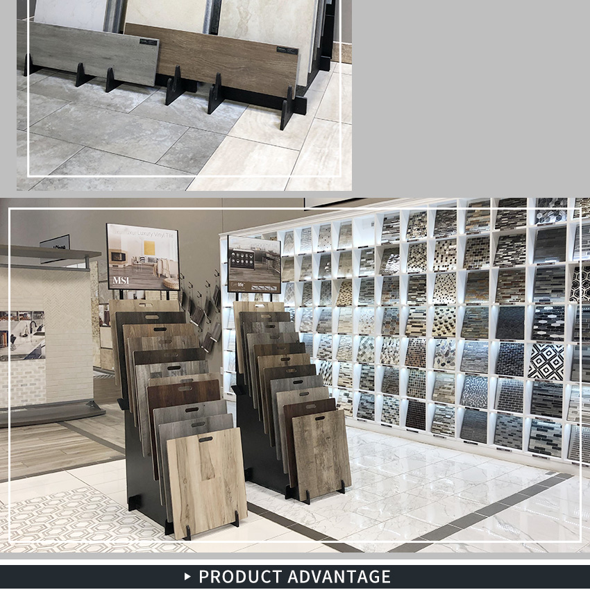 Design Wood Marble Granite Quartz Tile Sample desktop Show Countertop Display Stand