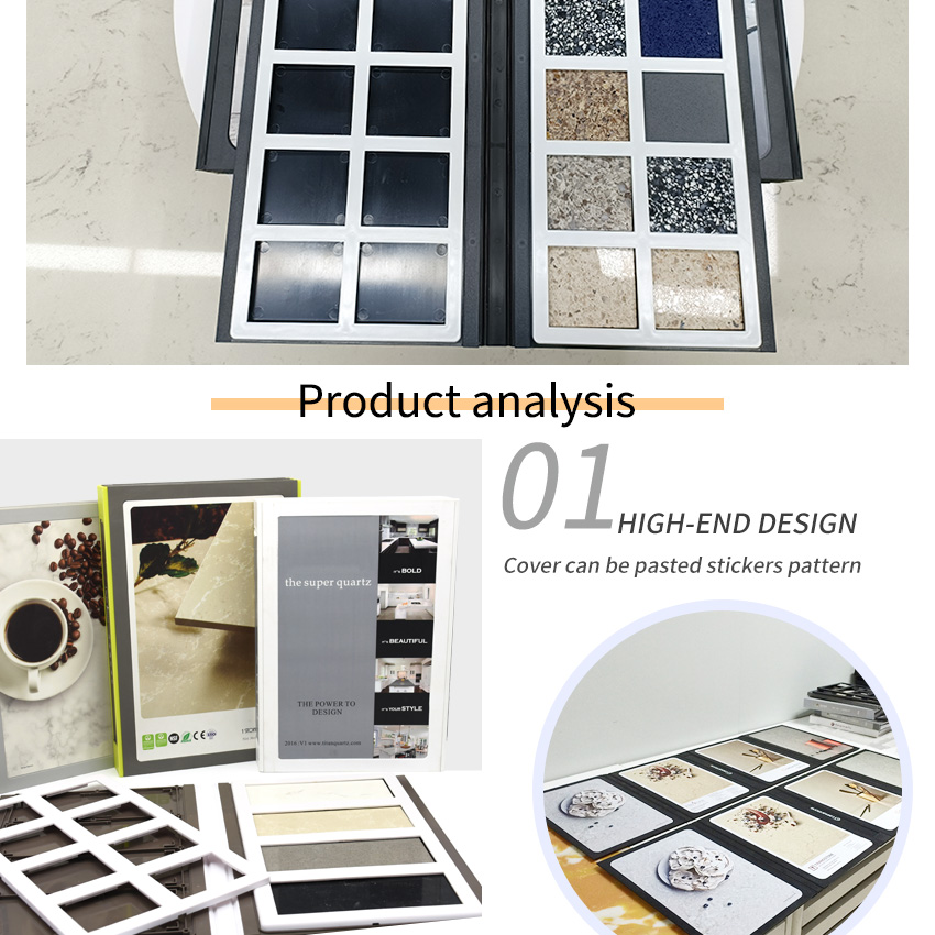 Wholesale Custom Tile Ceramic Marble Quartz Stone sample Plastic Display book