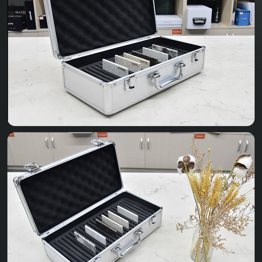 Marble Quartz Case Carry Suitcase Factory Custom Ceramic Tile Display Aluminum Case