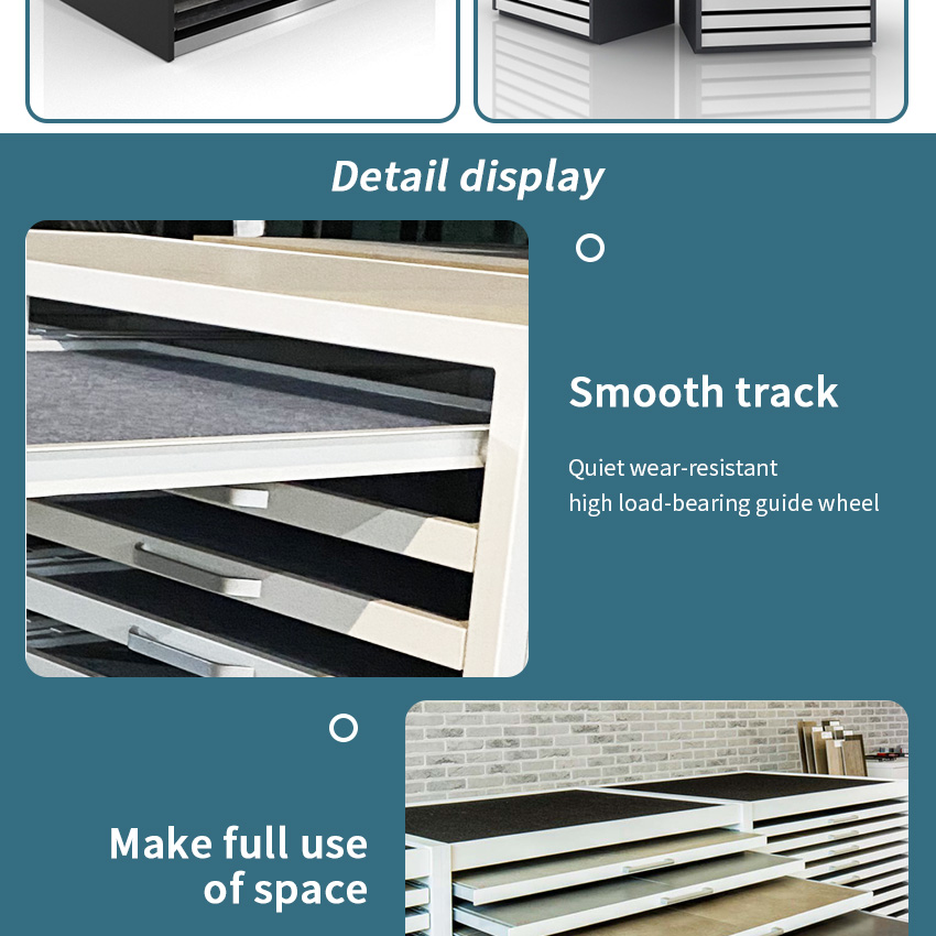 New design ceramic tile floor Quartz Samples Stone display Cabinet