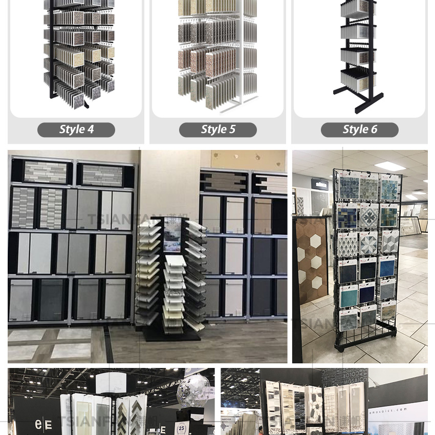 Wholesale Metal Ceramic Tile Stone sample handling display rack For Showroom