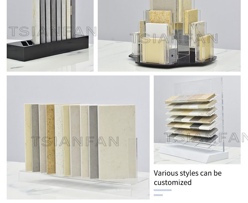 Stone Wooden Mdf Countertop Display For Showroom Tile Marble Sample Tabletop Rack