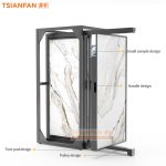 Large tile marble stone slab Custom push pull display cabinet