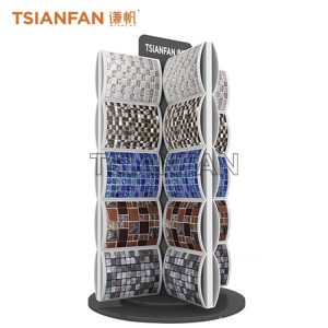 Mosaic tile waterfall multi- faceted display rack-ML071
