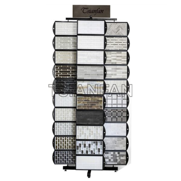 Mosaic tile rotating exhibition hall display rack-MZ2011