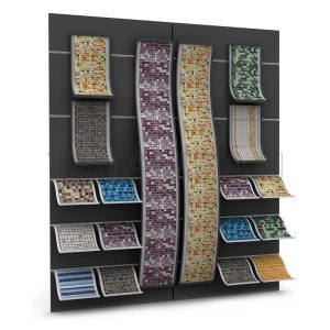 Mosaikproben können gedreht werden Displayständer,kundenspezifische Ausstellungsprodukte-ML012