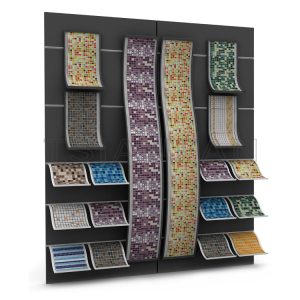 mosaic samples can be rotated display stand,custom exhibition products-ML012