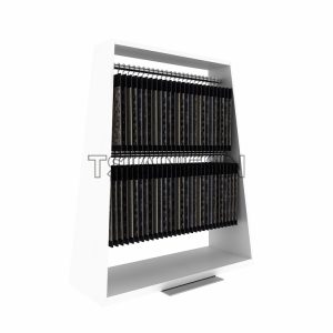 Fashion custom mosaic hanging display rack trapezoidal display cabinet-ML044