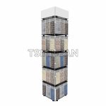 Name:  Display Stand For Rotating Mosaic Tiles MZ2089 Model Number: MZ2089 Appearance Size: 560*560*2300mm as designed, any size can be customized Used field: Granite, marble, quartz stone samples show Color: As you requirement Capacity Hold A Lot Of Samples Brand Name: Tsianfan Price Term: FOB Payment Term: T/T Place of Origin: XiaMen,Fujian, China (Mainland) Logo Print: As Per Customer’s Request Sample Dimension: Customized Surface: Screen printing, printing logo, stickers Material: Metal  Display Stand For Rotating Mosaic Tiles MZ2089  Exhibition hall effect      Similar Products       Double Quality Inspection