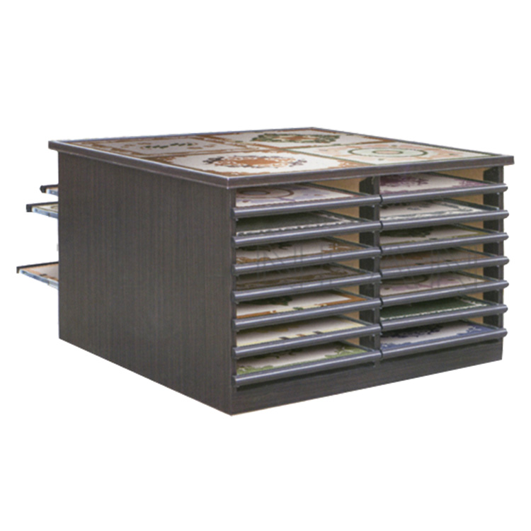 Wholesale tabletop mosaic wooden tile display box-MC1003