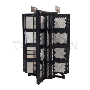 New design stereoscopic turn the page mosaic display rack-MF012