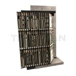Factory custom flip mosaic metal sample display rack-MF015