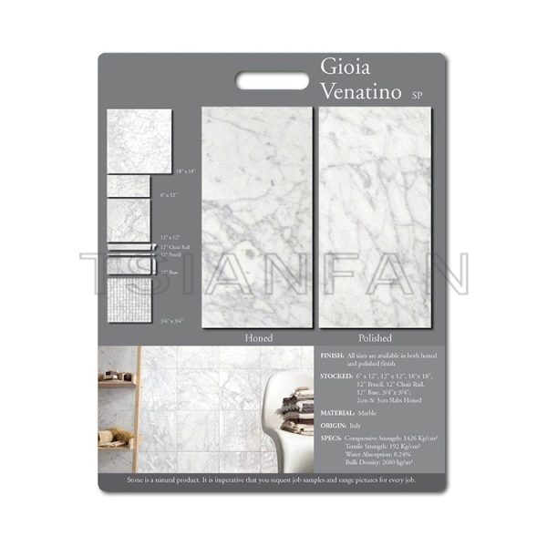  New design marble nartual stone  sample display board PF005-21