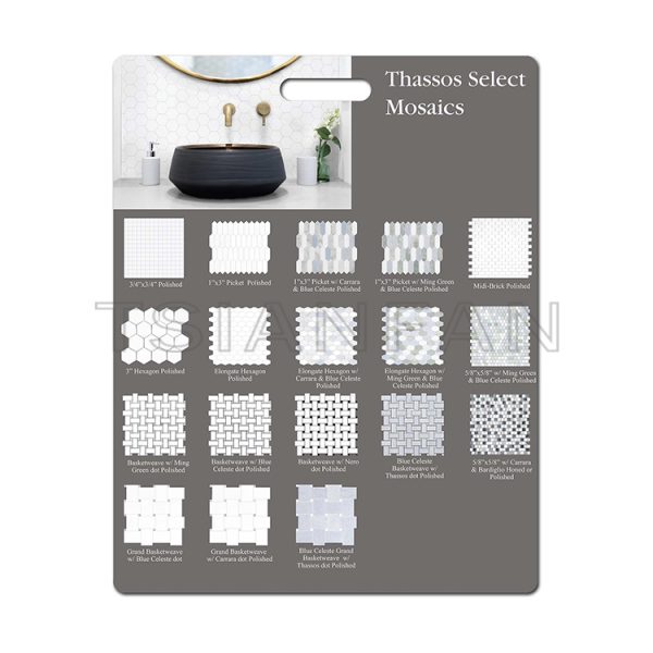 Custom wholesale Mosaic tile stone sample display stand PF005-43