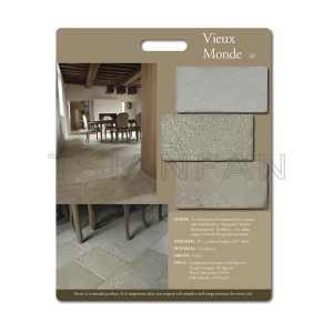 showroom display piastrelle MDF board marmo pietra cremosa campione di tabellone PF005-60