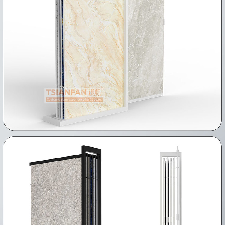 New Design Nertical Ceramic Stone Tile Display Rocks