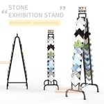 High-end custom ceramic tile and stone display stand