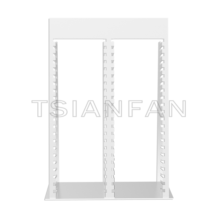 Wholesale custom large capacity display stand marble artificial stone sample display metal floor stand -SRT008