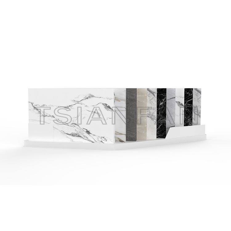 Shop hot Design Style Marble Quartz Tile stone Sample Display metal Stand -SRT712