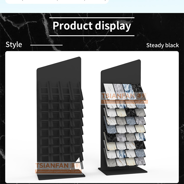 2023 New design marble Quartz-based granite samples tile slate stones display stand display frame