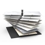 Factory design quartz stone metal swivel countertop shelf supplier-SG048
