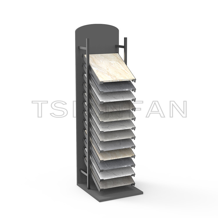 Upright floor-to-ceiling quartz stone display stand slope type-SG111