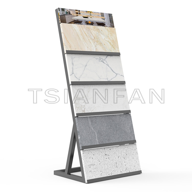 Showroom Quartz Stone Marble Sample Floor Metal Display Set-SG805