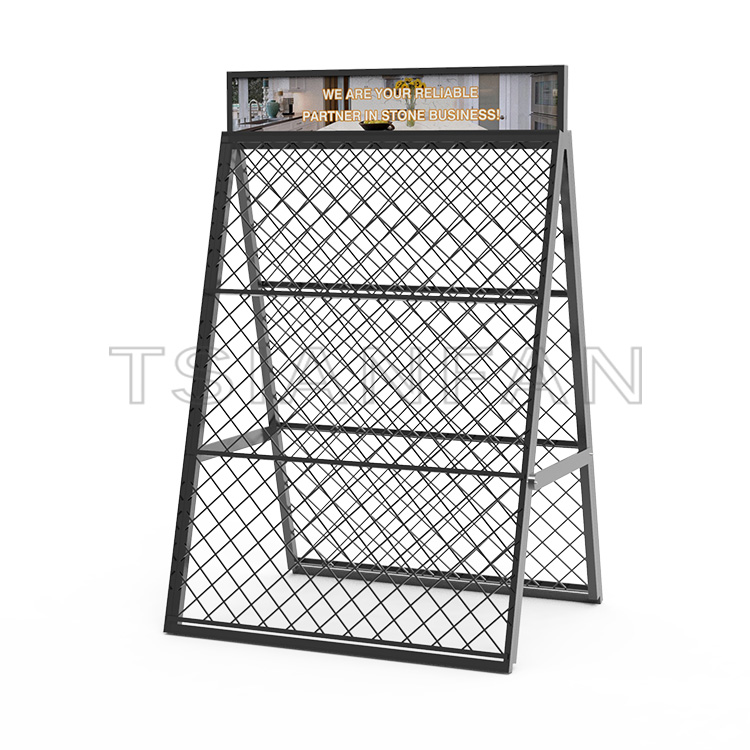 Wholesale Quartz Stone Floor Metal Display Stand Factory Outlet-SG902