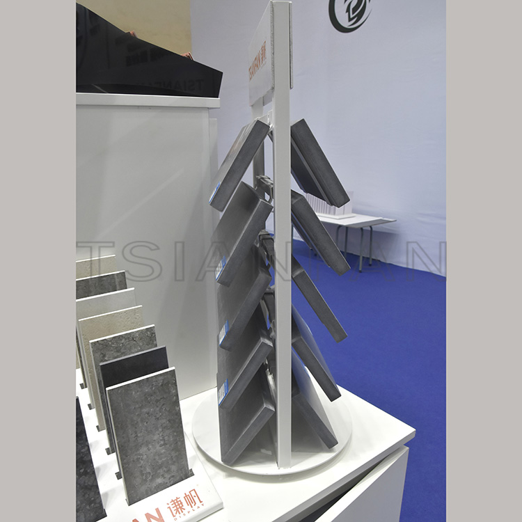 Rotating Stone Sample Display Stand Countertop Stand Waterfall Display Stand-SRT047