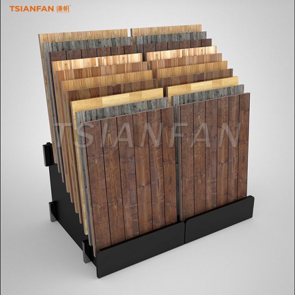wooden floor display stand