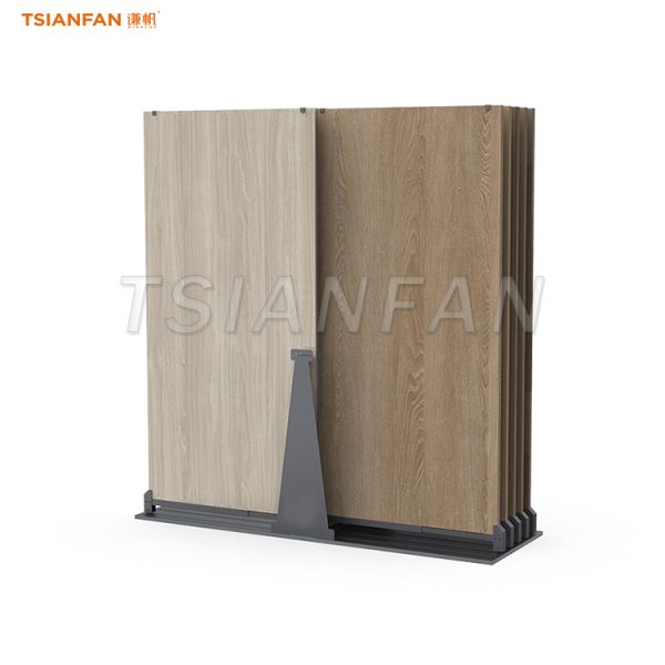 wooden floor display rack