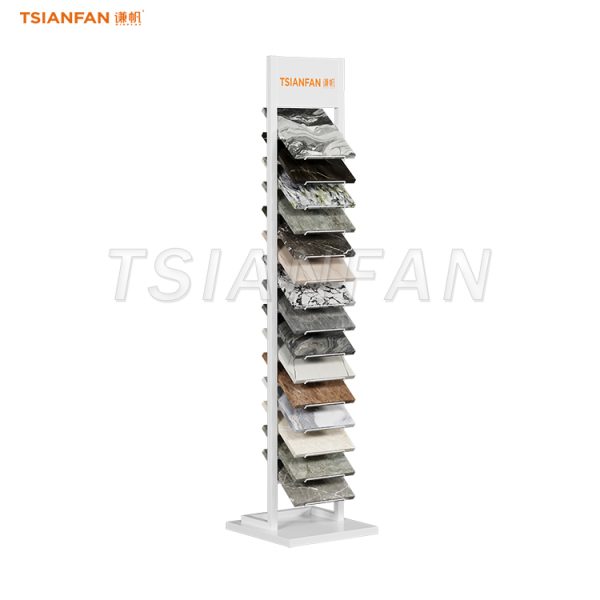 white floor display rack